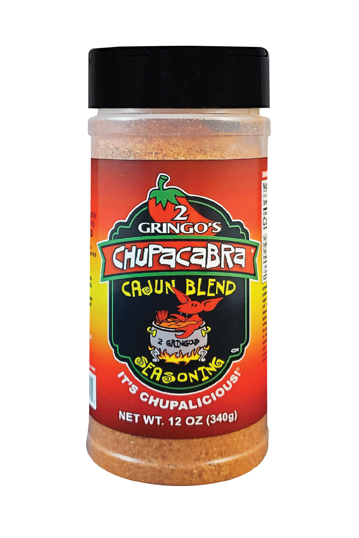 isolated bottle of 12 oz cajun blend seasoning