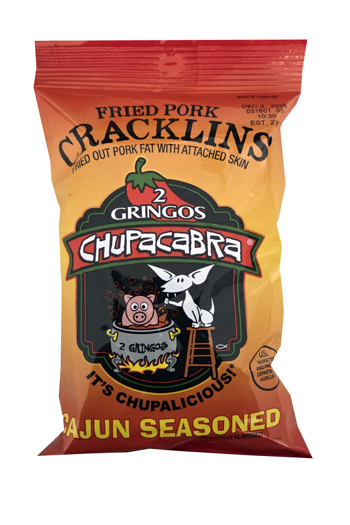 2 GRINGOS CHUPACABRA® PORK CRACKLINS 2 Gringos Chupacabra