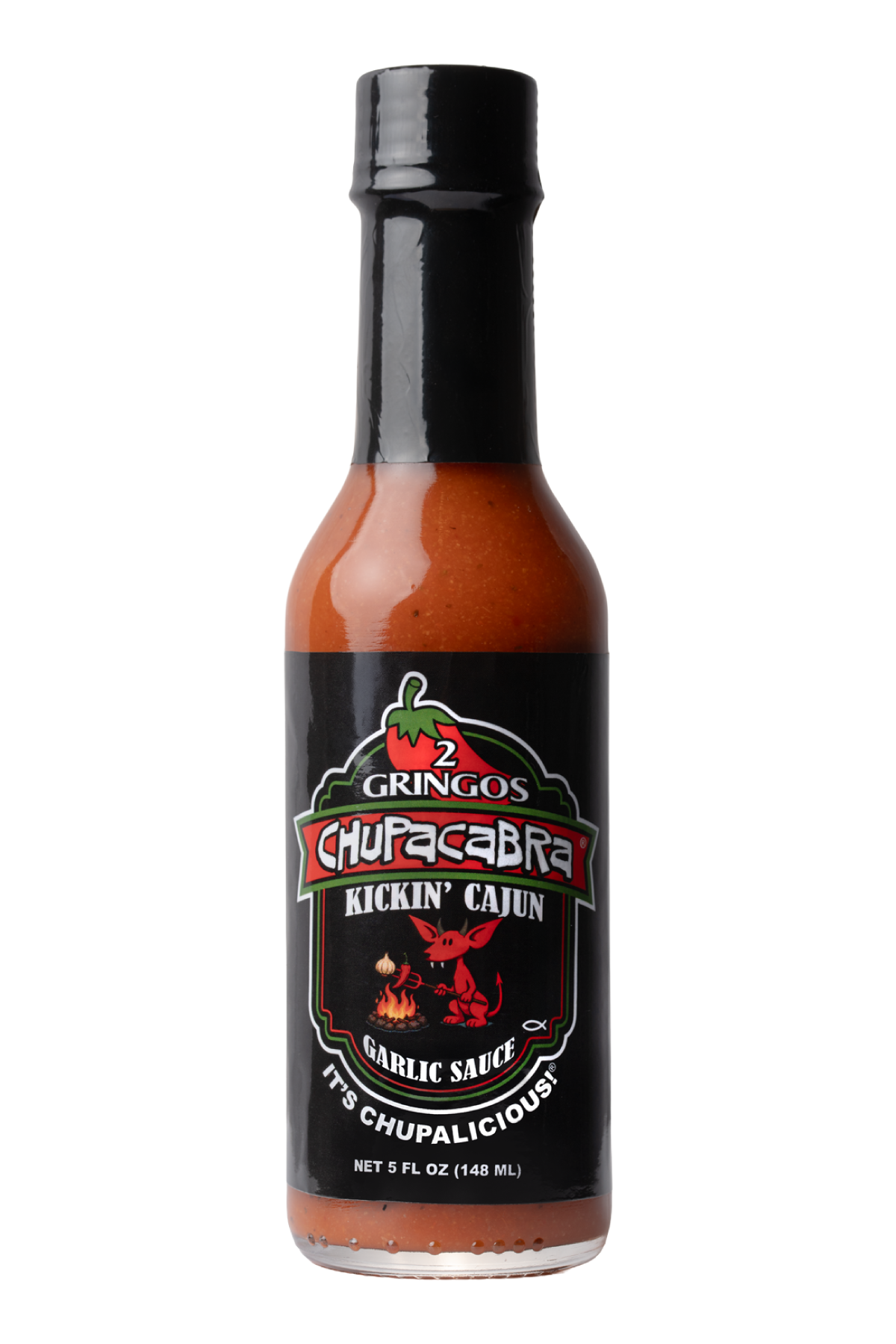 2 GRINGOS CHUPACABRA® KICKIN CAJUN GARLIC SAUCE 2 Gringos Chupacabra