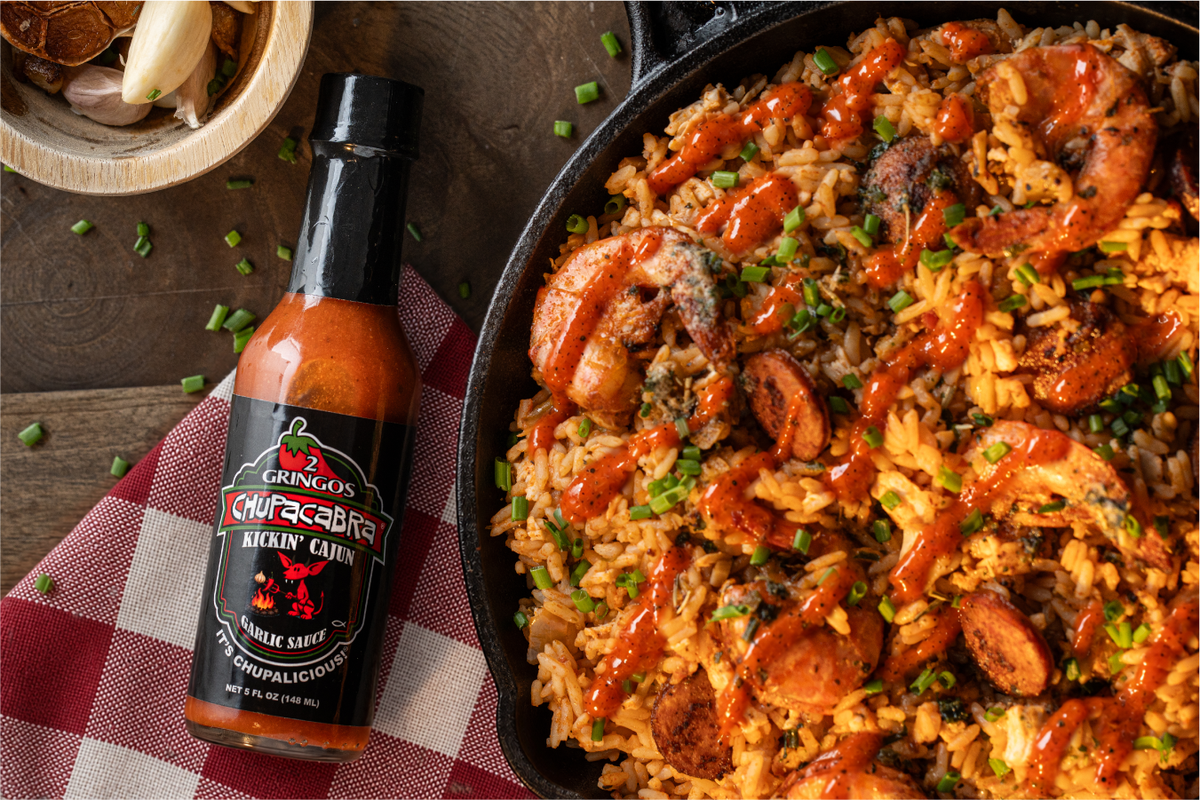 2 GRINGOS CHUPACABRA® KICKIN CAJUN GARLIC SAUCE 2 Gringos Chupacabra