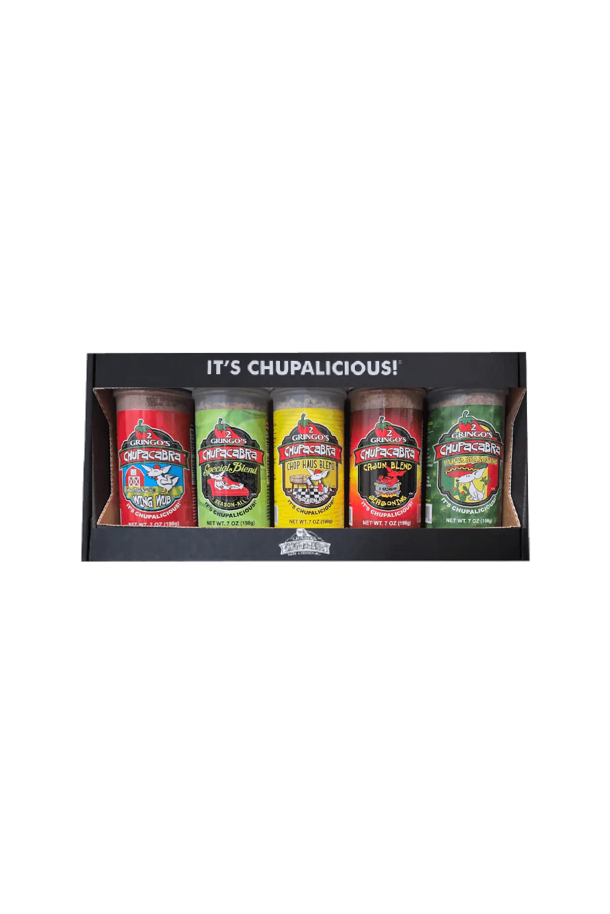 2 GRINGOS CHUPACABRA® PICK 5 - CUSTOM 7 OZ GIFT BOX 2 Gringos Chupacabra