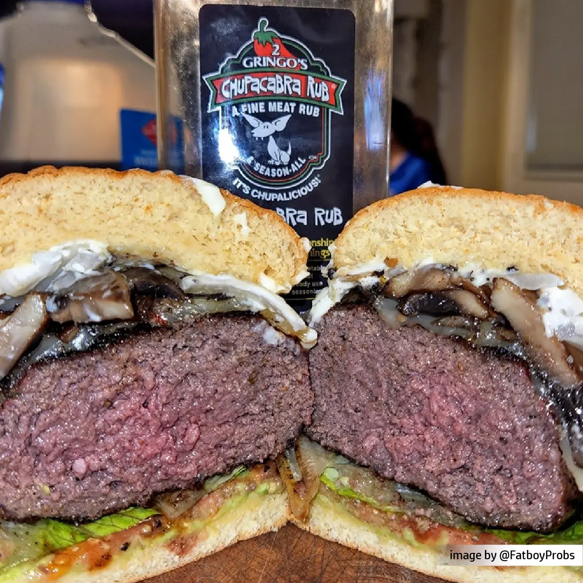 Burgers seasoned with Original seasoning