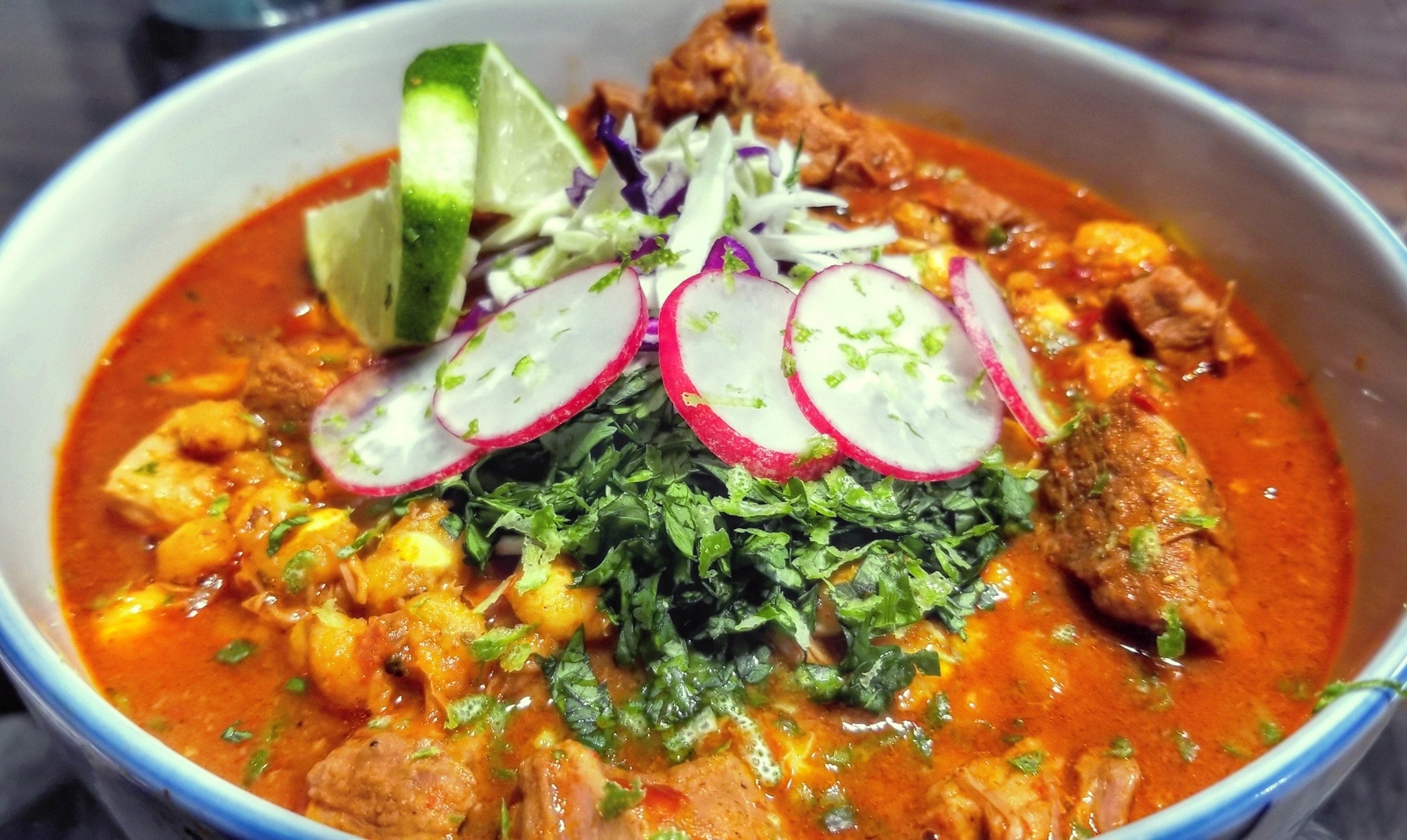 caldo soup seasoned with 2 gringos chupacacabra