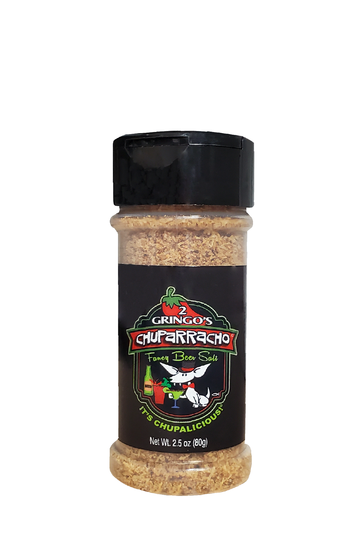 isolated bottle of 2.5 oz beer salt