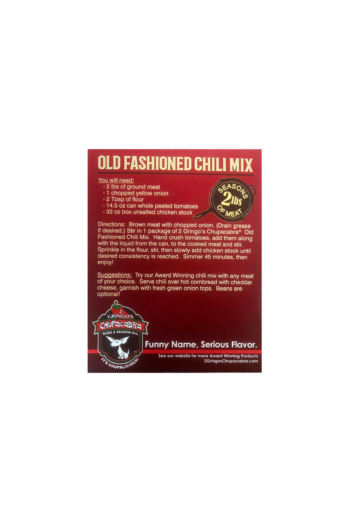 2 GRINGOS CHUPACABRA® CHILI MIX 2 Gringos Chupacabra