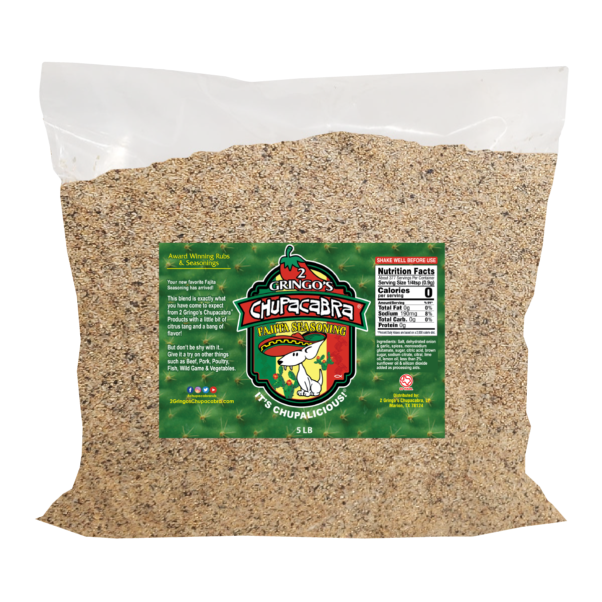 2 GRINGOS CHUPACABRA® FAJITA BLEND - 5 LB