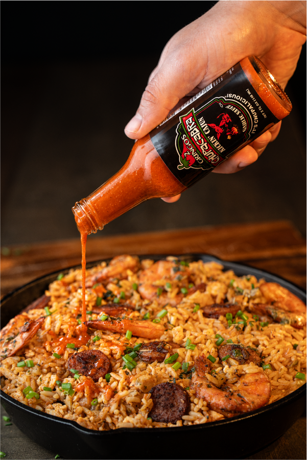 2 GRINGOS CHUPACABRA® KICKIN CAJUN GARLIC SAUCE 2 Gringos Chupacabra