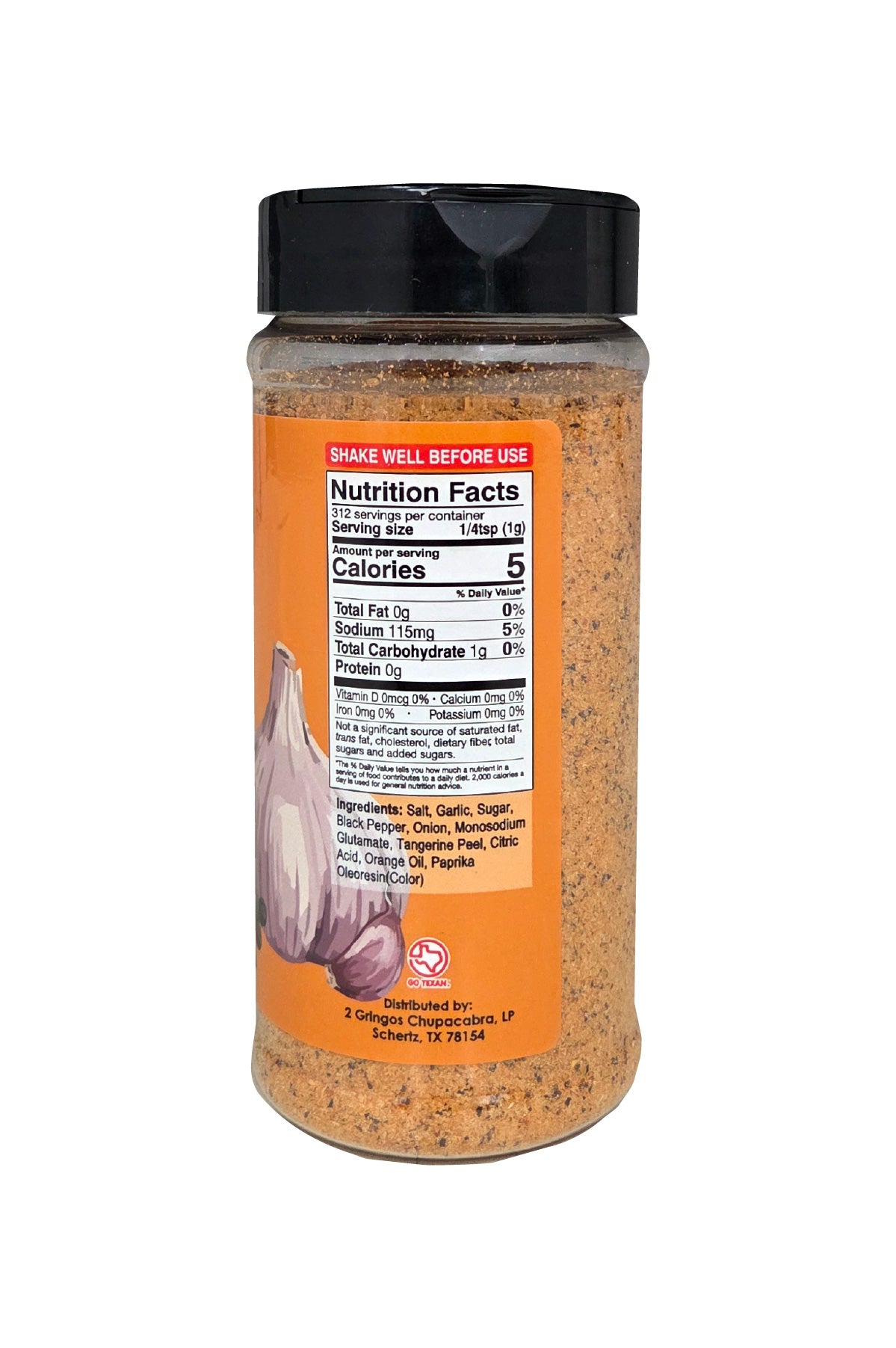 2 GRINGOS CHUPACABRA® ORANGE PEPPER GARLIC 2 Gringos Chupacabra