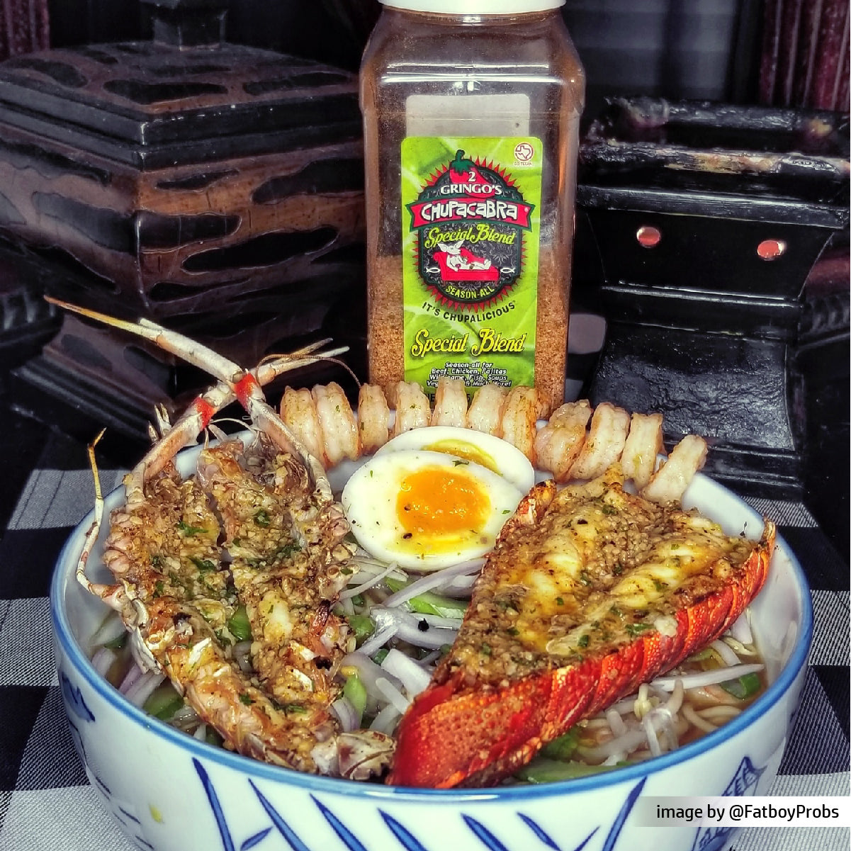 Seafood bowl seasoned with Special Blend and shrimp
